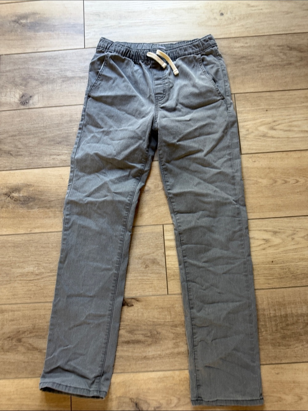 Old Navy Boys Charcoal Gray Drawstring Jeans